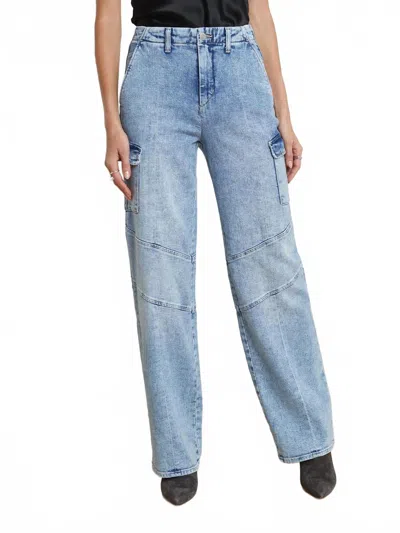L'agence Brooklyn High Rise Utility Wide Leg Jean In Brewer In Blue