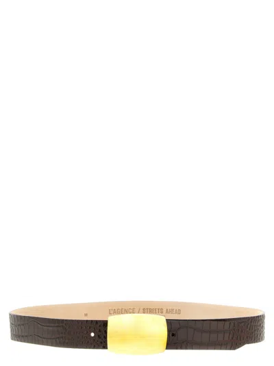L'agence Brown Milou Textured Belt