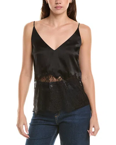 L'agence Bryna Lace Mix Silk Cami In Black