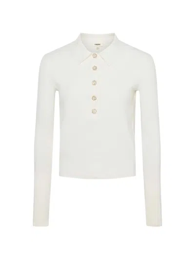 L'agence Buttoned Knitwear In White