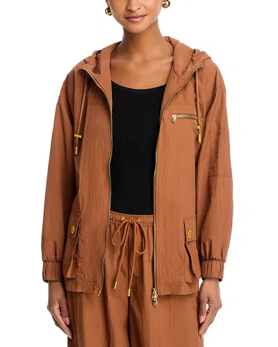 L'agence Calina Windbreaker Jacket In Brown