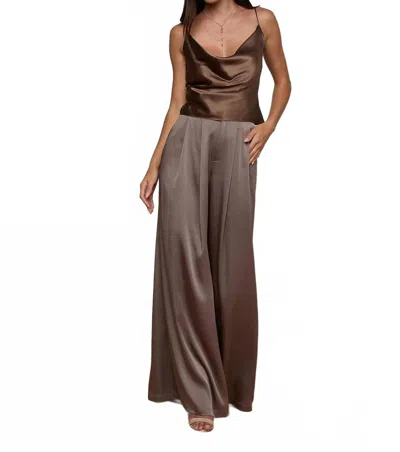 L'agence Calista Cowl Neck Cami Top In Cardamom In Burgundy