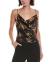 L'agence Calista Cowl Neck Silk Cami In Multi