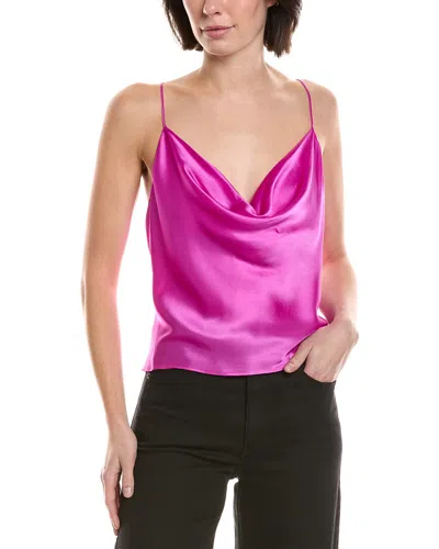 L'agence Calista Cowl Neck Silk Cami In Pink