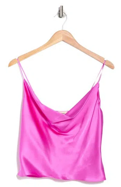 L'agence Calista Cowl Neck Silk Camisole In Purple