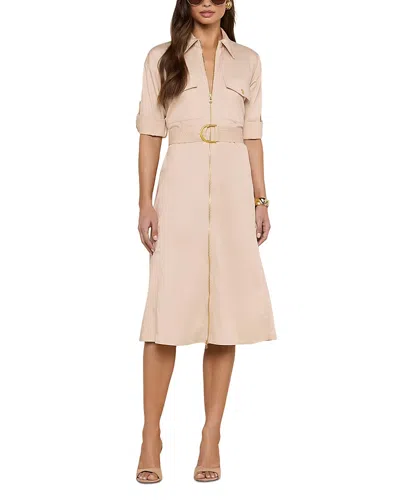 L'agence Callen Midi Shirtdress In Pink
