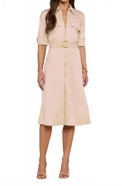 L'agence Callen Shirt Dress In Biscuit In Neutral