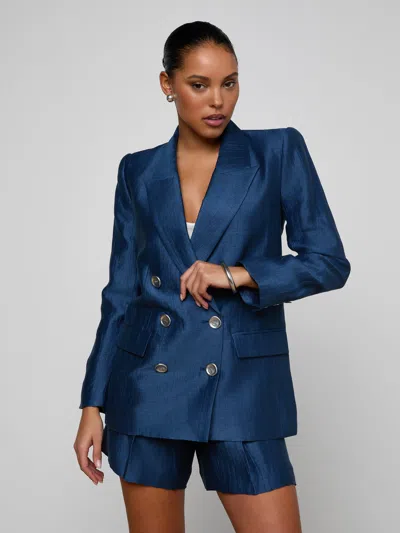 L'agence Cambrie Oversized Blazer In Blue