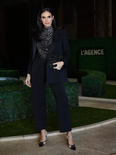 L'agence Cambrie Oversized Blazer In Blue