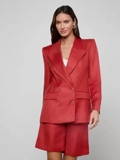 L'agence Cambrie Oversized Blazer In Red