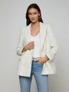 L'agence Cambrie Oversized Sequin Blazer In White