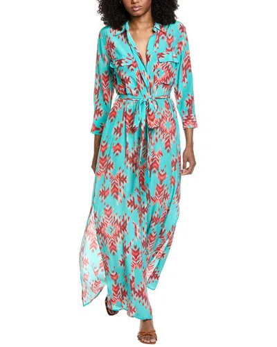 L'agence Cameron Long Shirtdress In Multi
