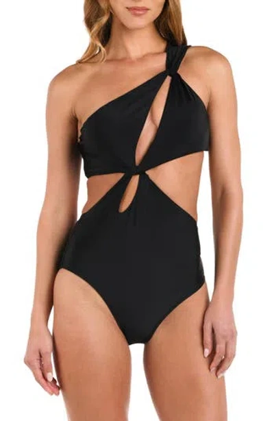 L'agence Camilla Cutout One-shoulder One-piece Swimsuit In Black