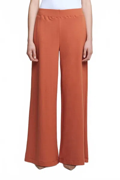 L'agence Campbell High Rise Wide Leg Pant In Rust In Brown