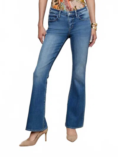 L'agence Cara Low Rise Bootcut Jean In Cambridge In Blue