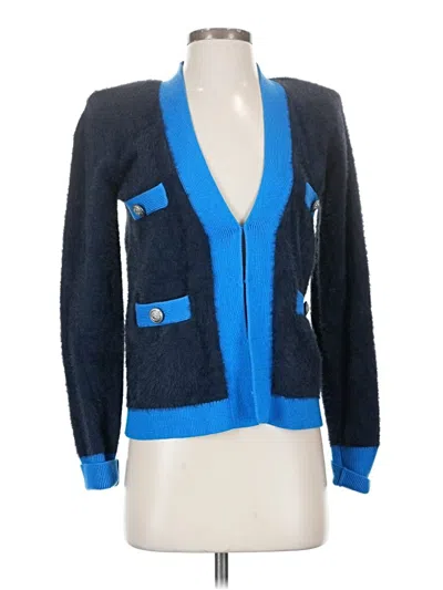 Pre-owned L'agence Cardigan Sweater In Blue