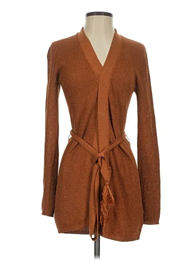 Pre-owned L'agence Cardigan Sweater In Brown