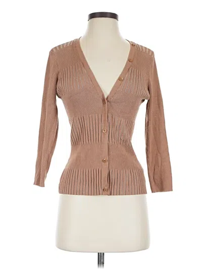 Pre-owned L'agence Cardigan Sweater In Tan
