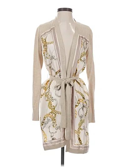 Pre-owned L'agence Cardigan Sweater In White