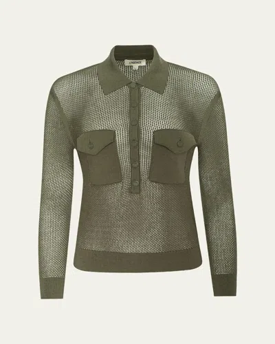 L'agence Carine Cashmere-blend Sweater In Green