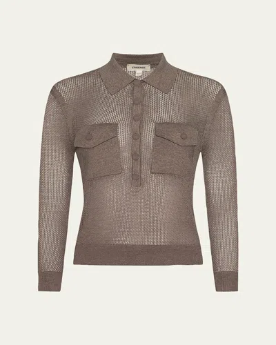 L'agence Carine Cashmere-blend Sweater In Brown