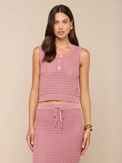 L'agence Carven Pointelle Knit Tank In Purple