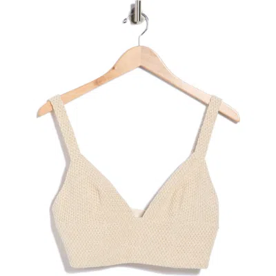 L'agence Castalia Cotton Blend Crop Top In Brown