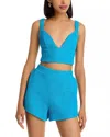 L'agence Castilia Knit Bra Top In Blue Teal In Blue