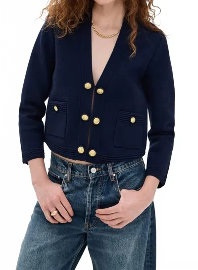 L'AGENCE CATIE BLAZER IN MIDNIGHT/GOLD