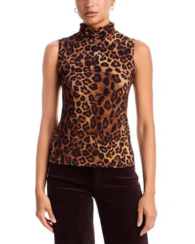 L'agence Ceci Leopard Print Sleeveless Top In Animal Print
