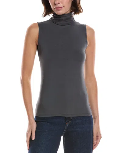 L'agence Ceci Sleeveless Turtleneck Tank In Gray