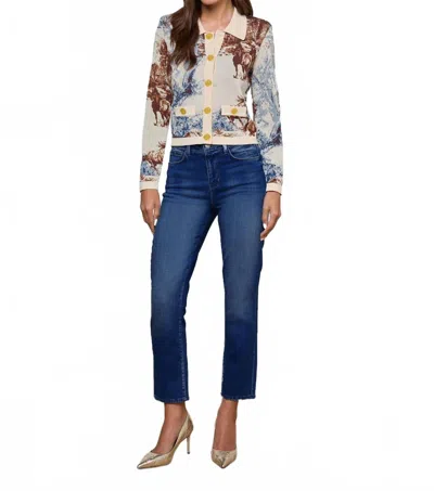 L'agence Celestia Slim Leg Jeans In Marvista In Blue