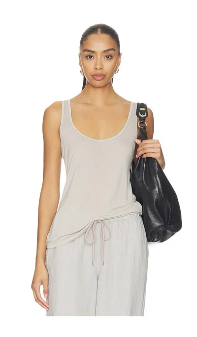 L'agence Celia Scoop Neck Tank In Neutral
