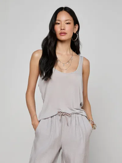 L'agence Celia Scoopneck Tank In Gray