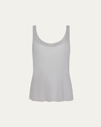 L'agence Celia Scoop-neck Tank Top In Gray