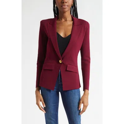 L'agence Chamberlain Knit Blazer In Red