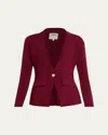 L'agence Chamberlain Knit Blazer In Red