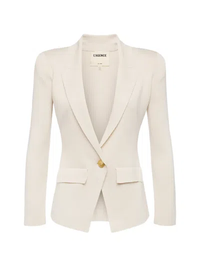 L'agence Chamberlain Notched Single-breasted Jacket In Neutral