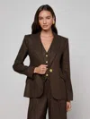 L'agence Chamberlain Pinstriped Blazer In Brown