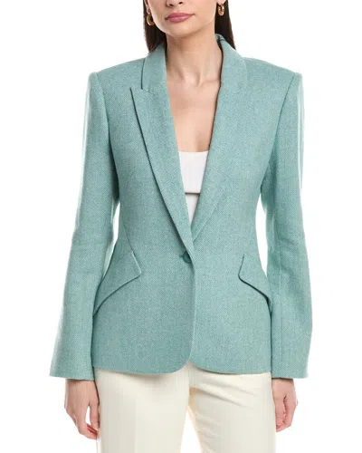 L'agence Chamberlain Wool-blend Blazer In Green