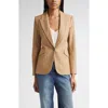 L'agence Chamberlain Pinstriped Single-breasted Blazer In Brown
