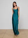 L'agence Charmaine Silk Gown In Blue
