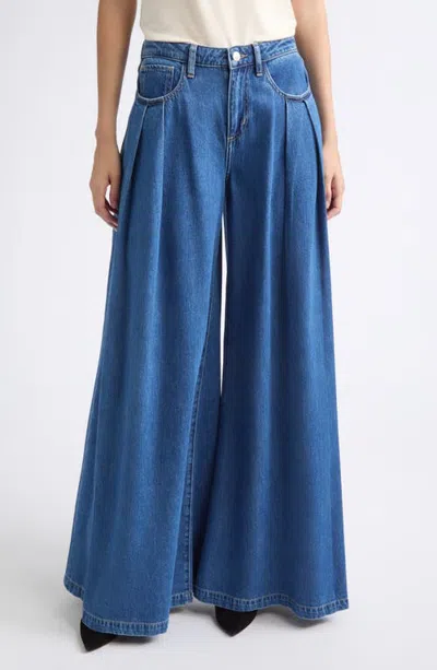 L'agence Chayse High Waist Super Wide Leg Jeans In Blue