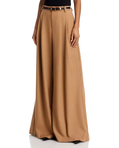 L'agence Chelsy Wide Leg Pants In Brown