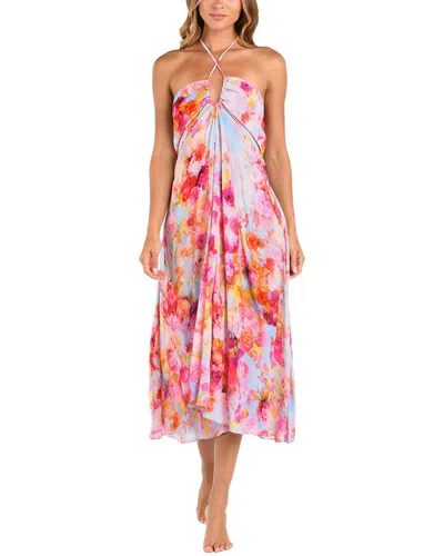 L'agence Cheri Soft Cloud Bandeau Midi Dress In Multi
