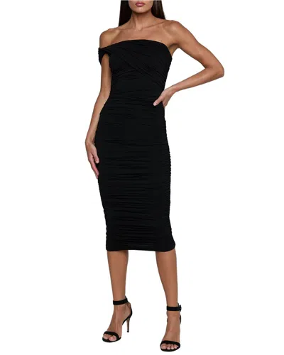 L'agence Cheryl Midi Dress In Black