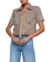 L'agence Chita Jacket In Rainbow Tweed In Multi