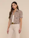 L'agence Chita Jacket In Rainbow Tweed In Brown