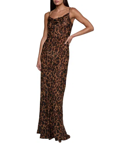 L'agence Christine Long Dress In Animal Print