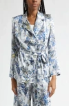 L'agence Ciara Silk Wrap Jacket In Multi